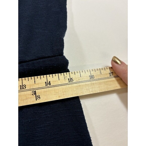 Paige Brielle Tee Shirt Dress Navy Blue XS Drawstring Waist Flutter Sleeve - Picture 11 of 16